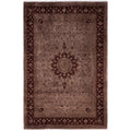 Overdyed Hand Knotted Wool Modern Contemporary Brown Area Rug 6 1 X 9 3