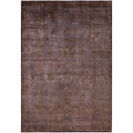 Overdyed Hand Knotted Wool Modern Contemporary Brown Area Rug 6 3 X 9 3
