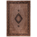 Overdyed Hand Knotted Wool Modern Contemporary Brown Area Rug 6 7 X 9 10