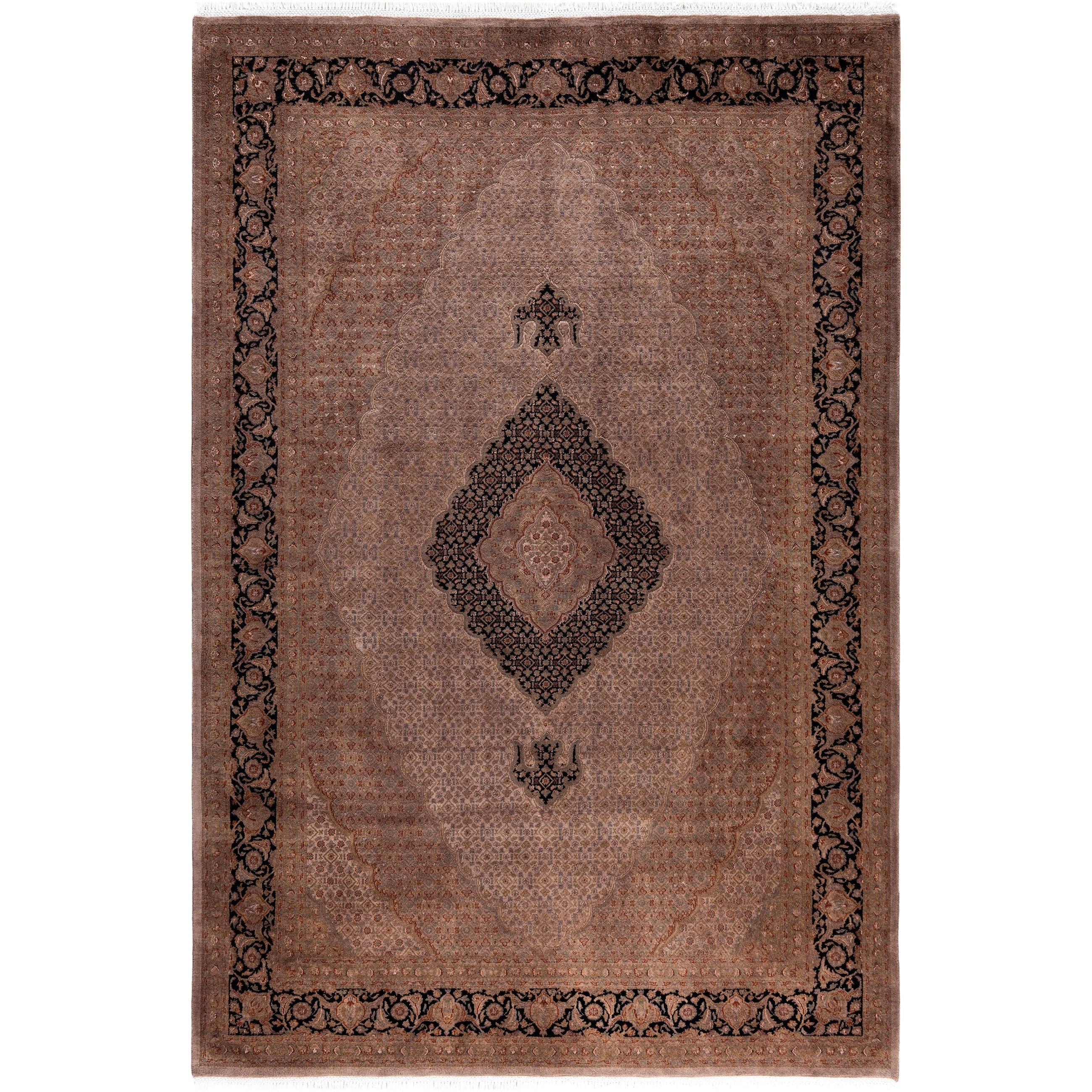 Overdyed Hand Knotted Wool Modern Contemporary Brown Area Rug 6 7 X 9 10