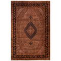 Overdyed Hand Knotted Wool Modern Contemporary Brown Area Rug 6 7 X 9 10