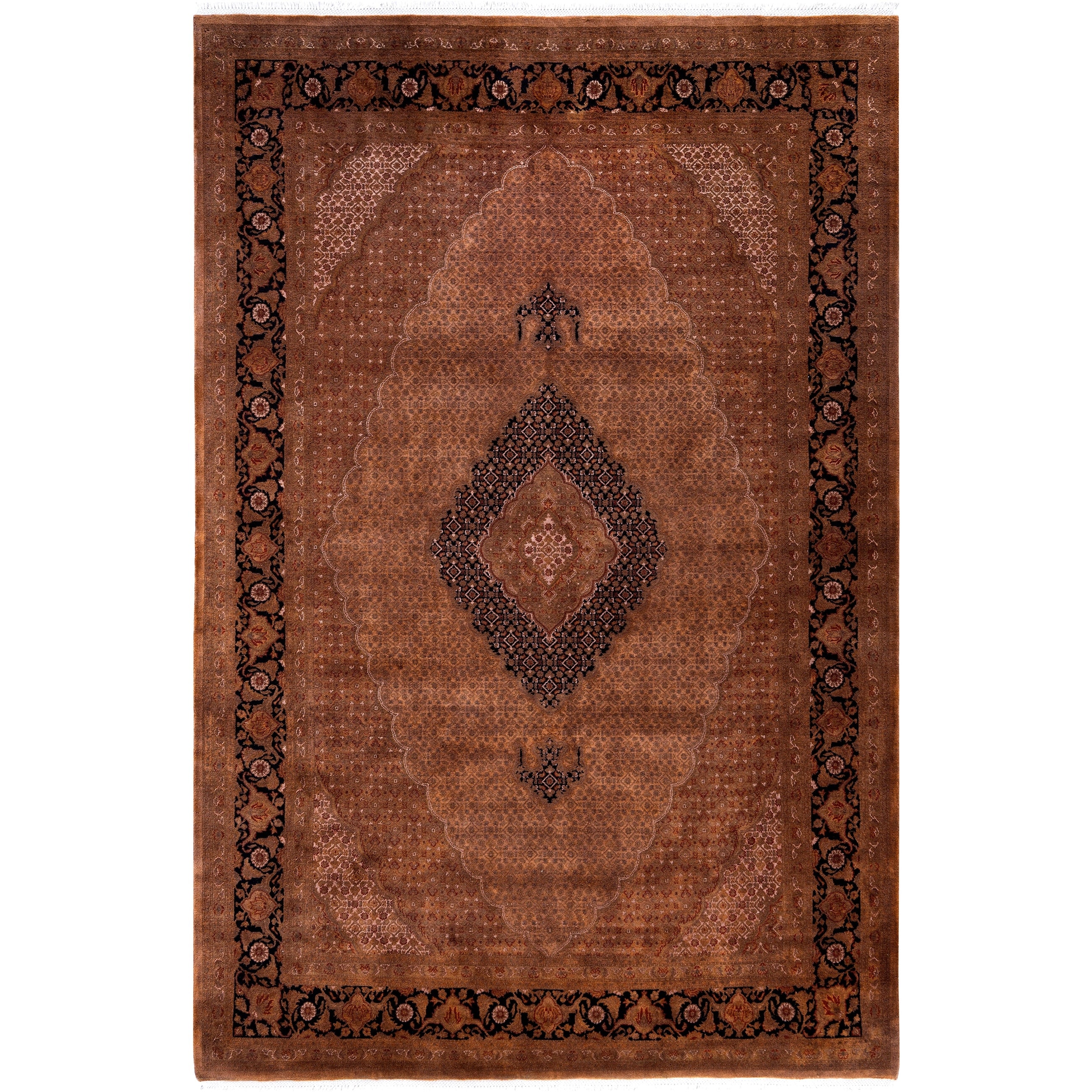 Overdyed Hand Knotted Wool Modern Contemporary Brown Area Rug 6 7 X 9 10
