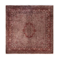 Overdyed Hand Knotted Wool Modern Contemporary Brown Area Rug 6 9 X 6 9