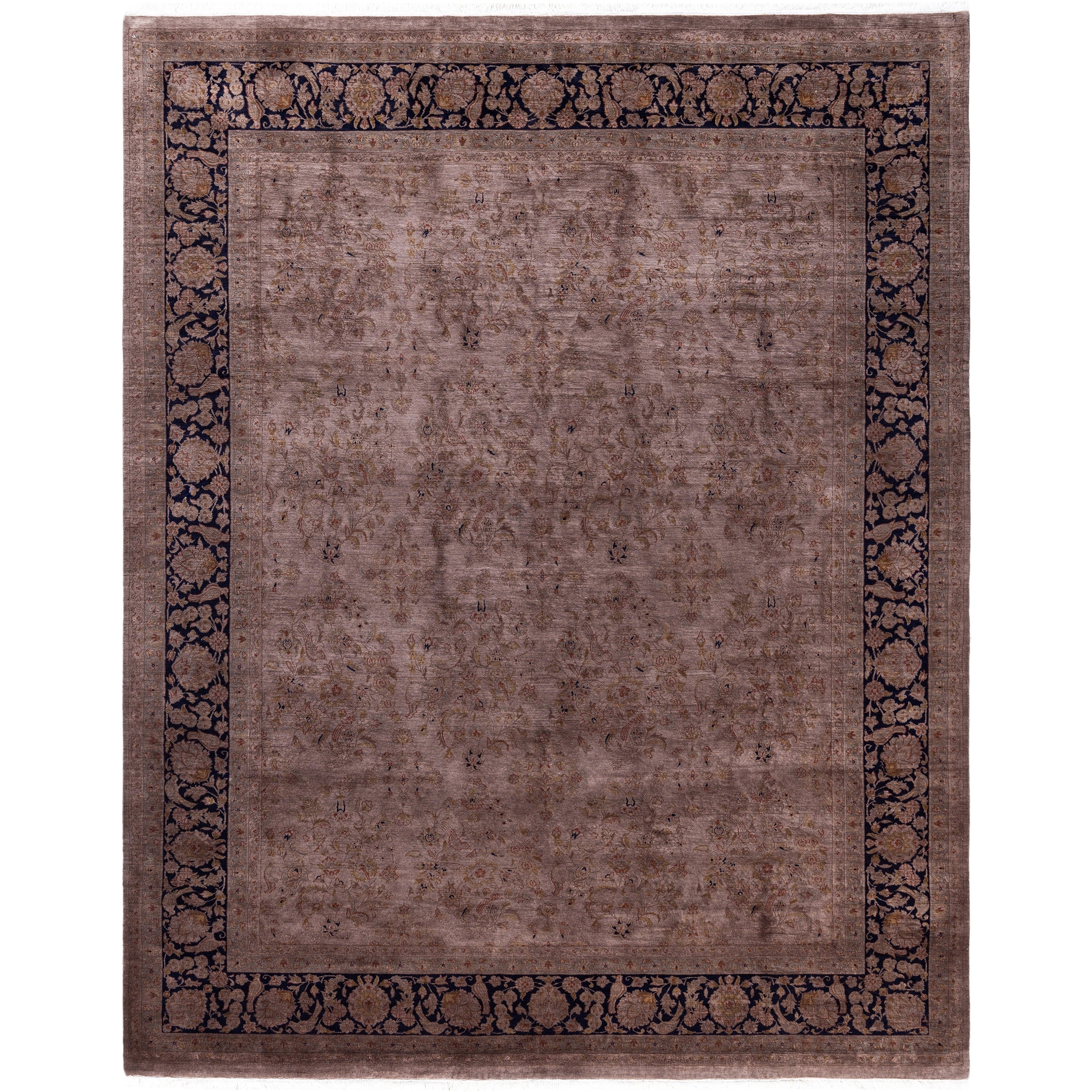 Overdyed Hand Knotted Wool Modern Contemporary Brown Area Rug 8 1 X 10 2
