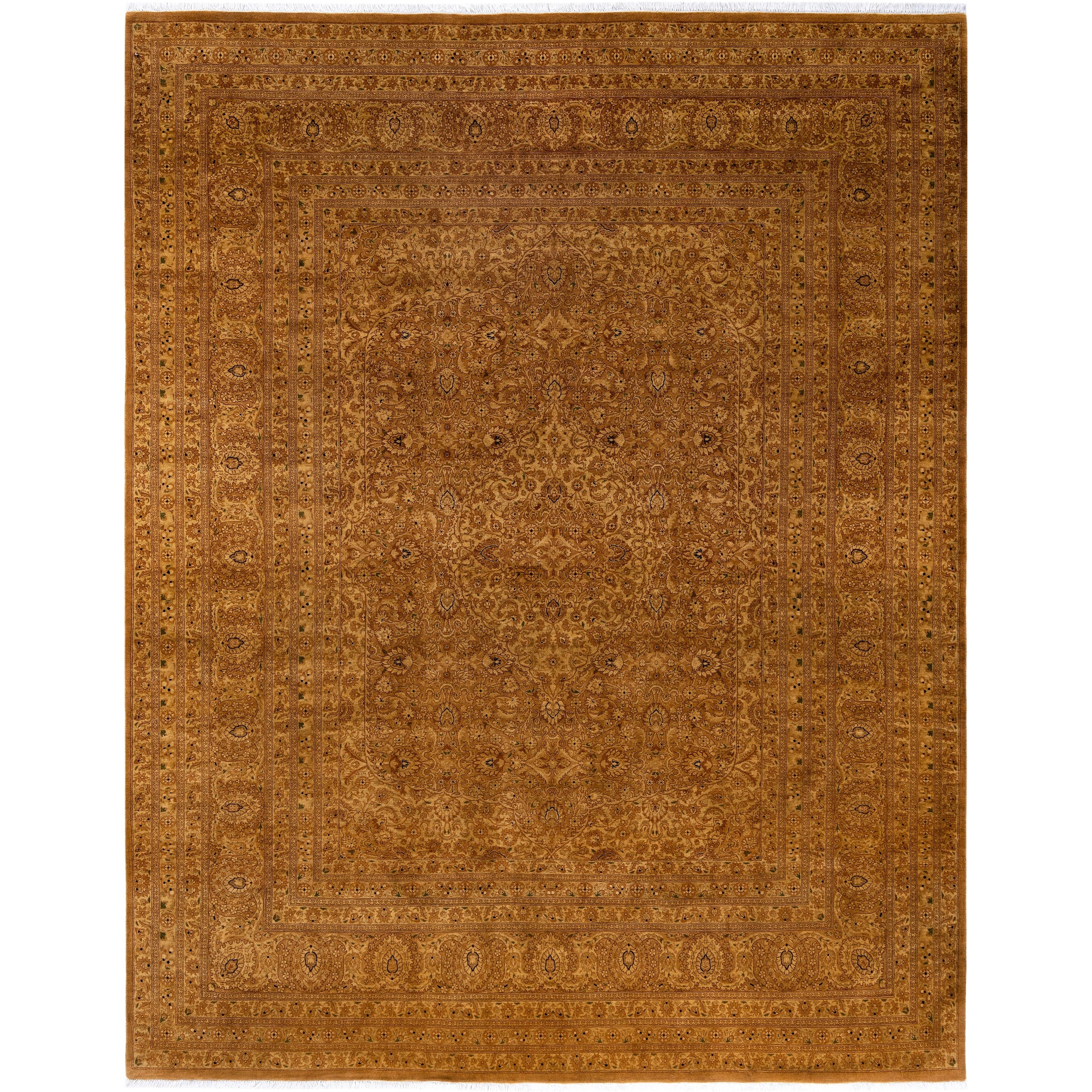 Overdyed Hand Knotted Wool Modern Contemporary Brown Area Rug 8 1 X 10 4