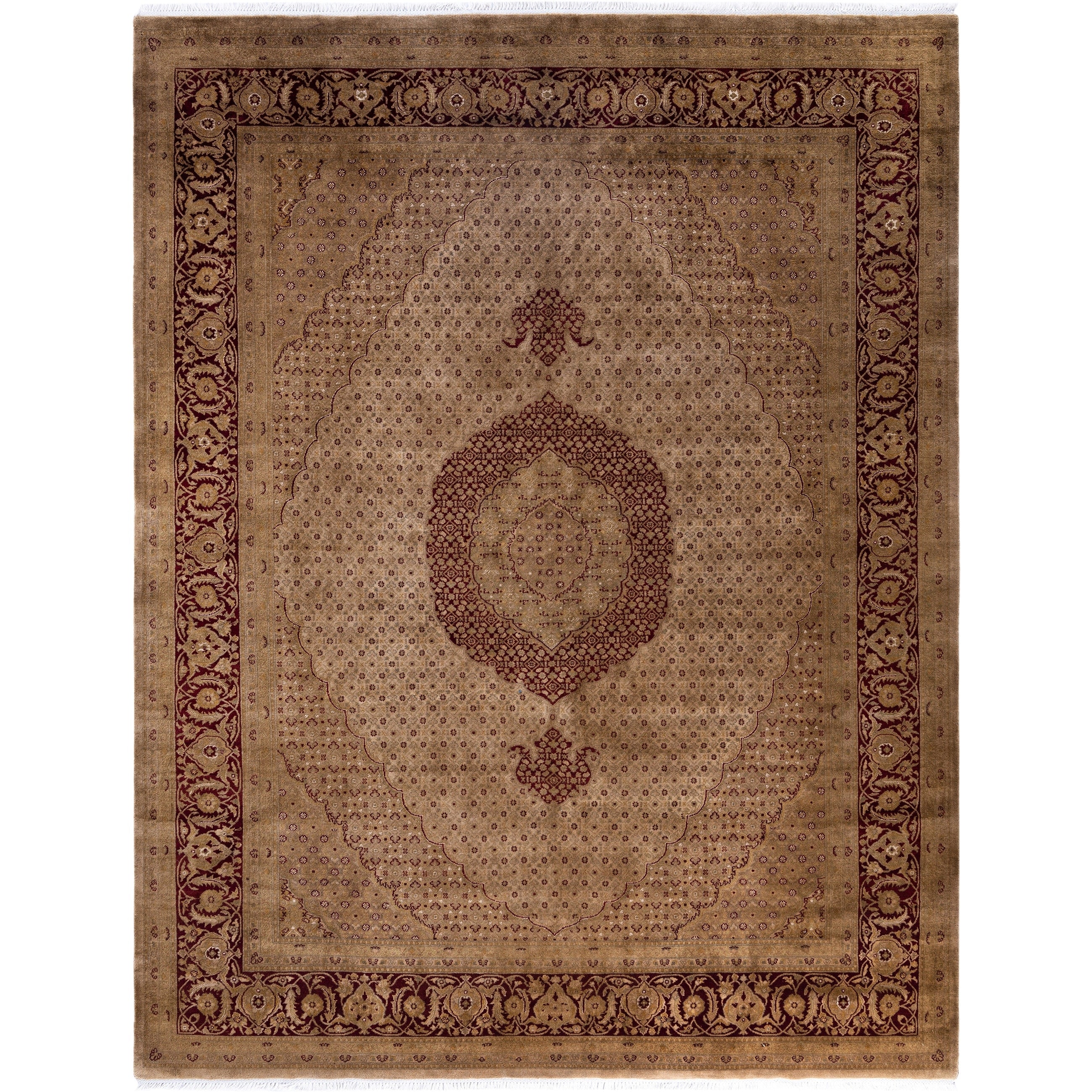 Overdyed Hand Knotted Wool Modern Contemporary Brown Area Rug 8 1 X 10 5