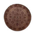 Overdyed Hand Knotted Wool Modern Contemporary Brown Area Rug 8 1 X 8 1