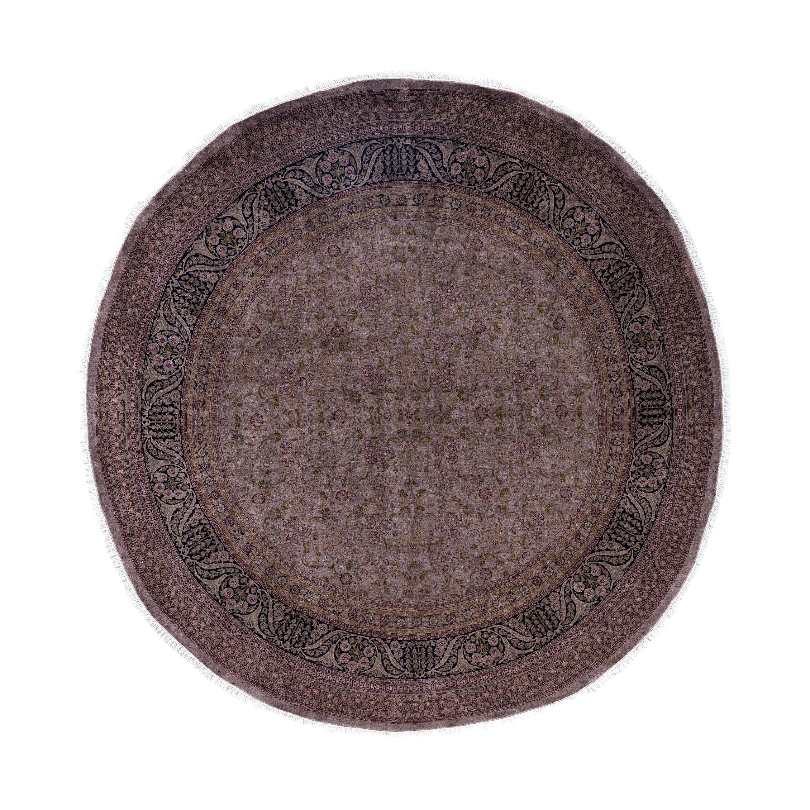 Overdyed Hand Knotted Wool Modern Contemporary Brown Area Rug 8 1 X 8 1