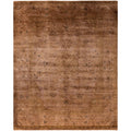Overdyed Hand Knotted Wool Modern Contemporary Brown Area Rug 8 1 X 9 10