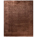 Overdyed Hand Knotted Wool Modern Contemporary Brown Area Rug 8 2 X 9 10