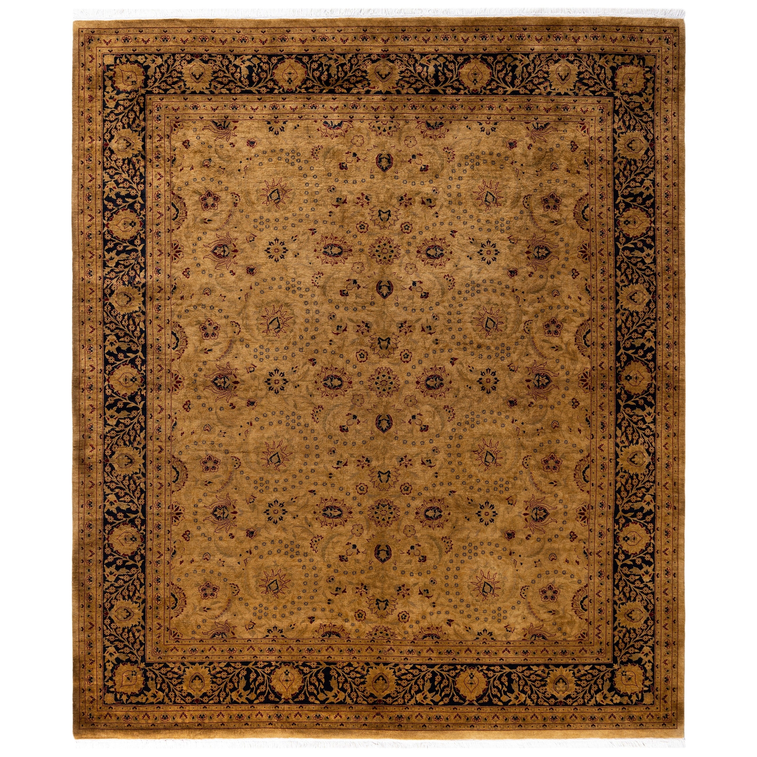 Overdyed Hand Knotted Wool Modern Contemporary Brown Area Rug 8 2 X 9 9