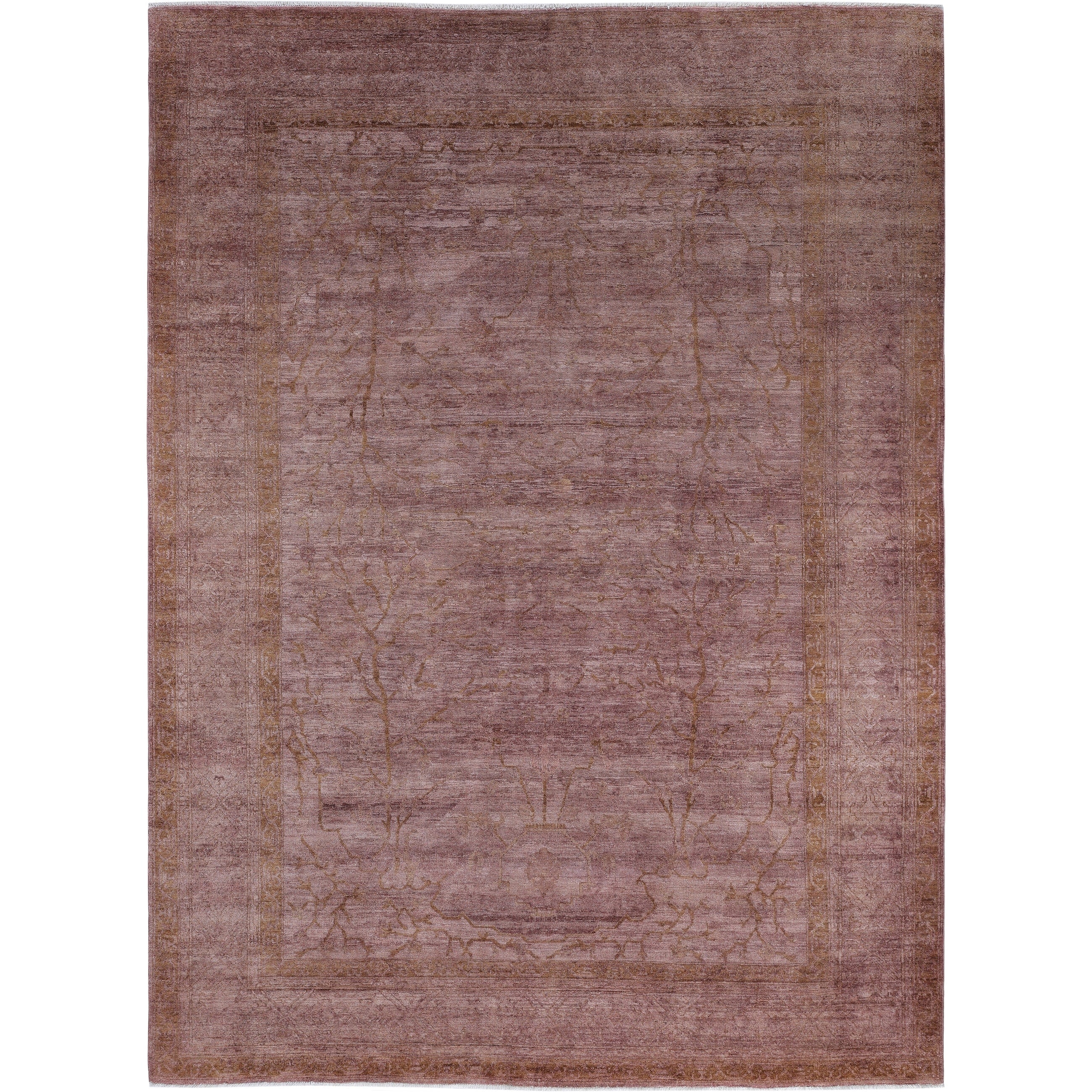 Overdyed Hand Knotted Wool Modern Contemporary Brown Area Rug 9 0 X 11 8