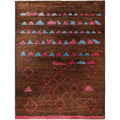 Overdyed Hand Knotted Wool Modern Contemporary Brown Area Rug 9 1 X 11 10