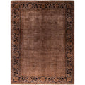 Overdyed Hand Knotted Wool Modern Contemporary Brown Area Rug 9 1 X 12 0