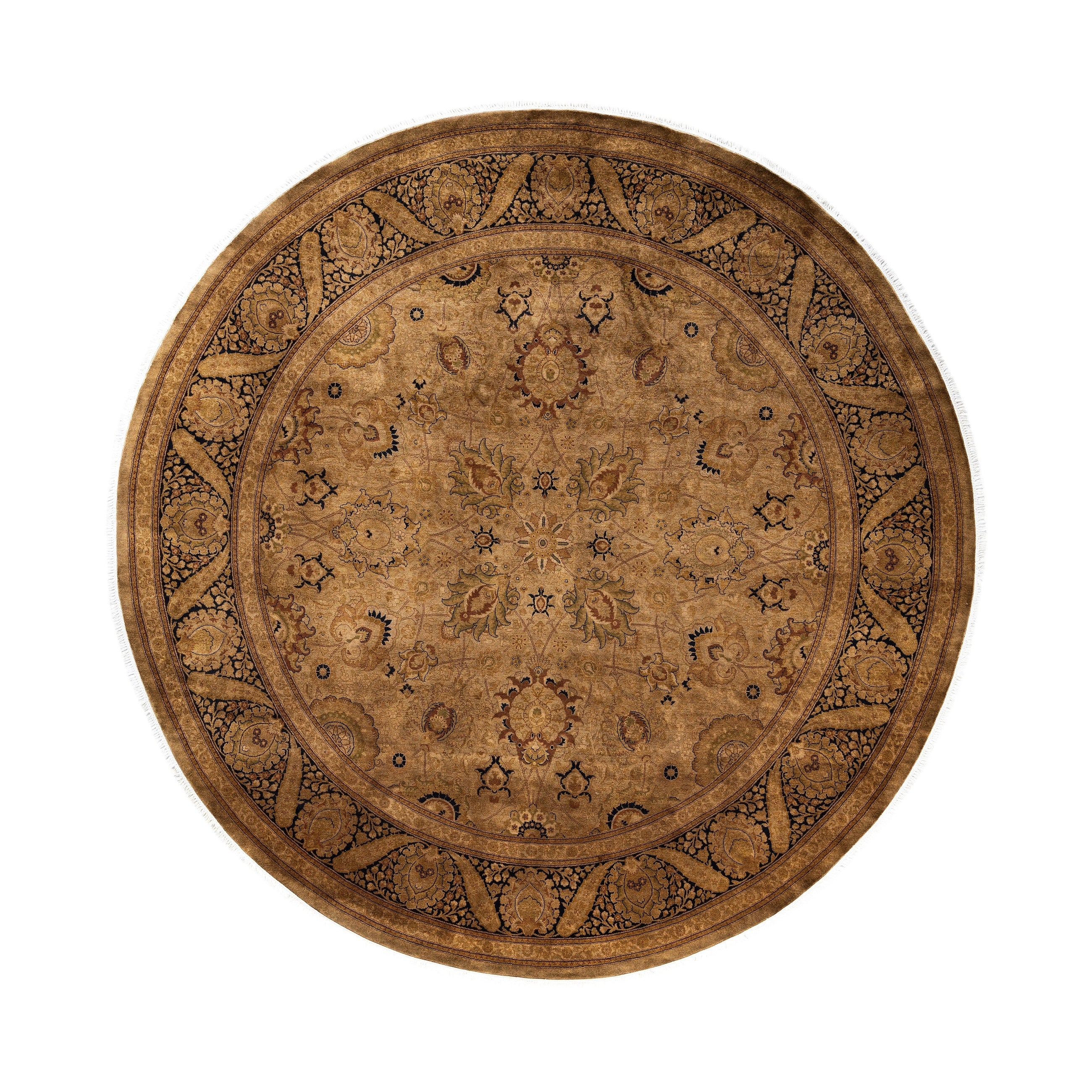 Overdyed Hand Knotted Wool Modern Contemporary Brown Area Rug 9 1 X 9 1