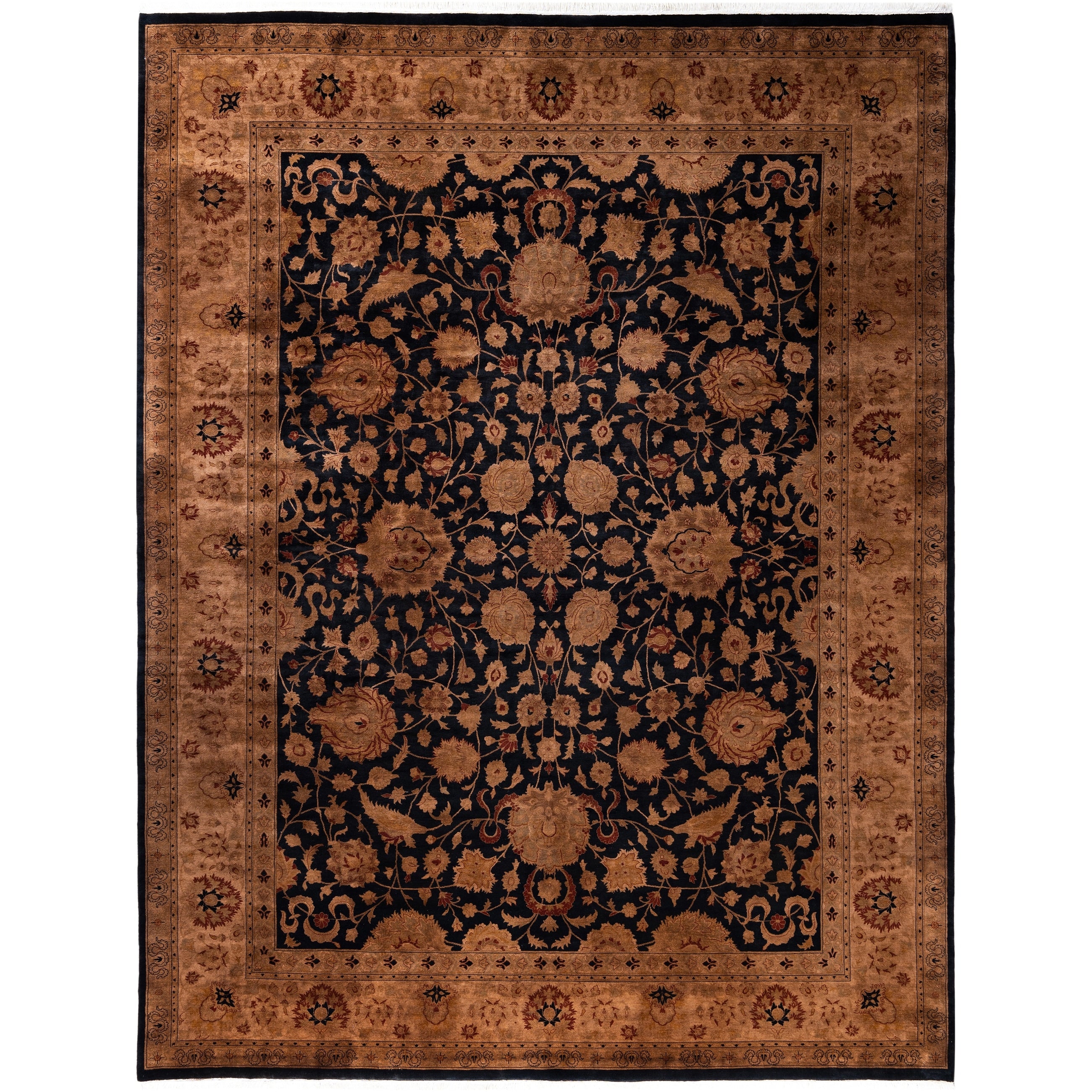 Overdyed Hand Knotted Wool Modern Contemporary Brown Area Rug 9 2 X 12 0