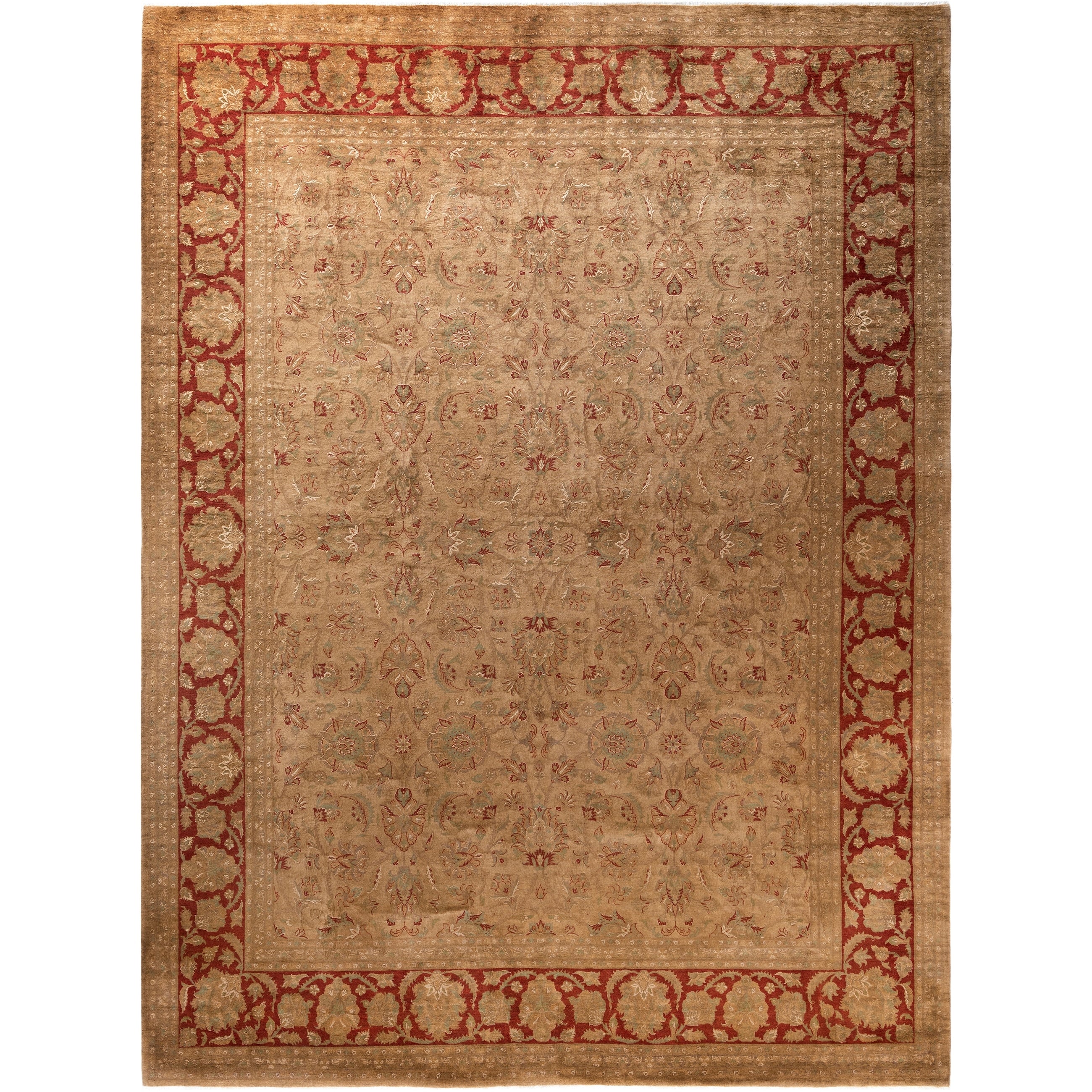 Overdyed Hand Knotted Wool Modern Contemporary Brown Area Rug 9 2 X 12 4