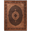 Overdyed Hand Knotted Wool Modern Contemporary Brown Area Rug 9 3 X 12 3