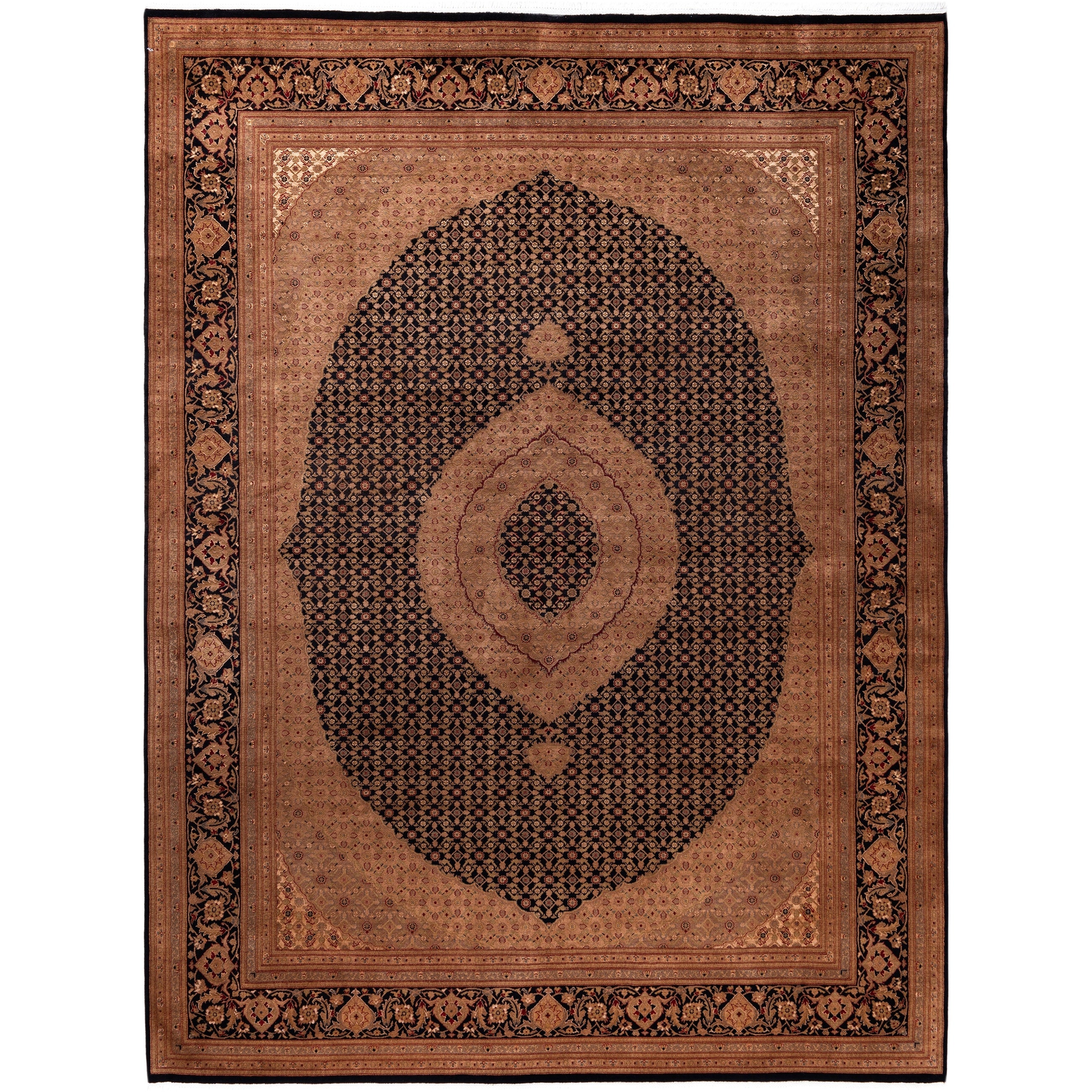 Overdyed Hand Knotted Wool Modern Contemporary Brown Area Rug 9 3 X 12 3
