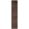 Overdyed Hand Knotted Wool Modern Contemporary Brown Runner 2 6 X 12 3