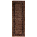 Overdyed Hand Knotted Wool Modern Contemporary Brown Runner 2 6 X 7 6