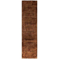 Overdyed Hand Knotted Wool Modern Contemporary Brown Runner 2 7 X 10 2