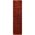 Overdyed Hand Knotted Wool Modern Contemporary Brown Runner 2 7 X 10 3