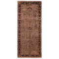 Overdyed Hand Knotted Wool Modern Contemporary Brown Runner 2 7 X 6 5