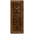 Overdyed Hand Knotted Wool Modern Contemporary Brown Runner 3 1 X 8 2