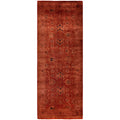 Overdyed Hand Knotted Wool Modern Contemporary Brown Runner 3 1 X 8 2