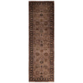Overdyed Hand Knotted Wool Modern Contemporary Brown Runner 3 2 X 10 1