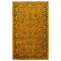 Overdyed Hand Knotted Wool Modern Contemporary Gold Area Rug 3 2 X 5 1
