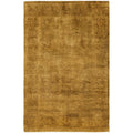 Overdyed Hand Knotted Wool Modern Contemporary Gold Area Rug 4 1 X 6 3