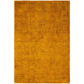 Overdyed Hand Knotted Wool Modern Contemporary Gold Area Rug 5 3 X 7 9