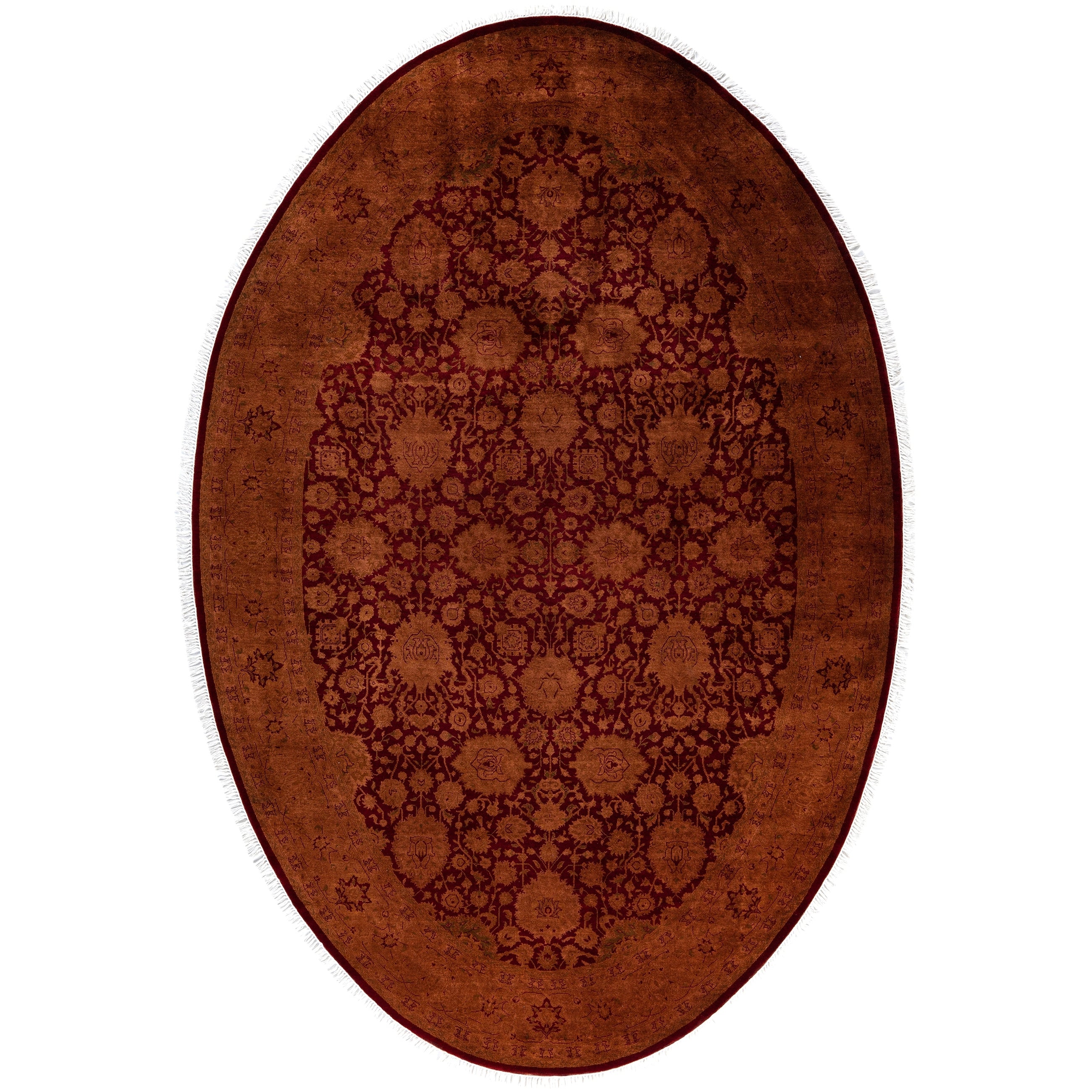 Overdyed Hand Knotted Wool Modern Contemporary Gold Area Rug 6 1 X 9 1
