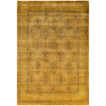 Overdyed Hand Knotted Wool Modern Contemporary Gold Area Rug 6 3 X 9 0