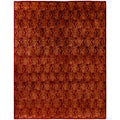 Overdyed Hand Knotted Wool Modern Contemporary Gold Area Rug 8 1 X 10 7
