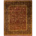 Overdyed Hand Knotted Wool Modern Contemporary Gold Area Rug 8 2 X 10 1