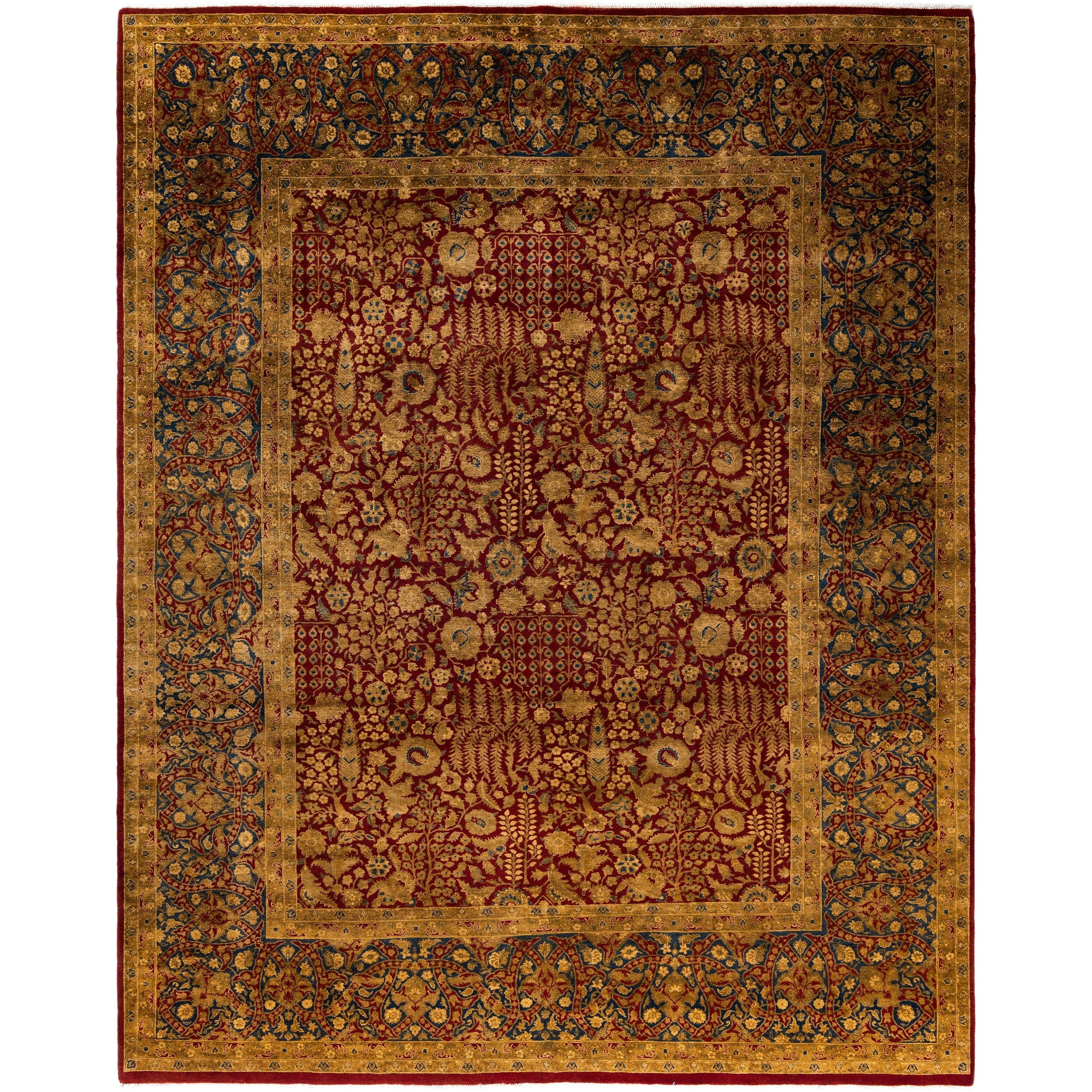 Overdyed Hand Knotted Wool Modern Contemporary Gold Area Rug 8 2 X 10 1
