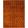 Overdyed Hand Knotted Wool Modern Contemporary Gold Area Rug 8 3 X 10 2