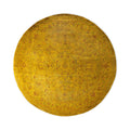 Overdyed Hand Knotted Wool Modern Contemporary Gold Area Rug 8 4 X 8 4
