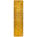 Overdyed Hand Knotted Wool Modern Contemporary Gold Runner 2 7 X 10 3