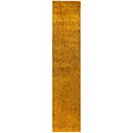 Overdyed Hand Knotted Wool Modern Contemporary Gold Runner 2 8 X 12 5