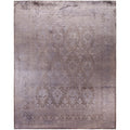 Overdyed Hand Knotted Wool Modern Contemporary Gray Area Rug 8 0 X 10 1