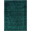 Overdyed Hand Knotted Wool Modern Contemporary Green Area Rug 10 1 X 13 8