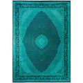 Overdyed Hand Knotted Wool Modern Contemporary Green Area Rug 10 2 X 14 1