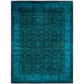 Overdyed Hand Knotted Wool Modern Contemporary Green Area Rug 10 4 X 13 9