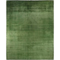 Overdyed Hand Knotted Wool Modern Contemporary Green Area Rug 12 2 X 14 10