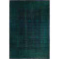 Overdyed Hand Knotted Wool Modern Contemporary Green Area Rug 12 2 X 17 6