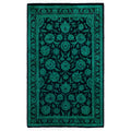 Overdyed Hand Knotted Wool Modern Contemporary Green Area Rug 2 7 X 4 2